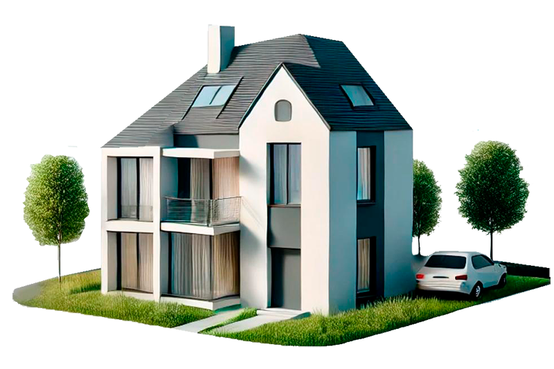 Maison moderne avec diagnostic